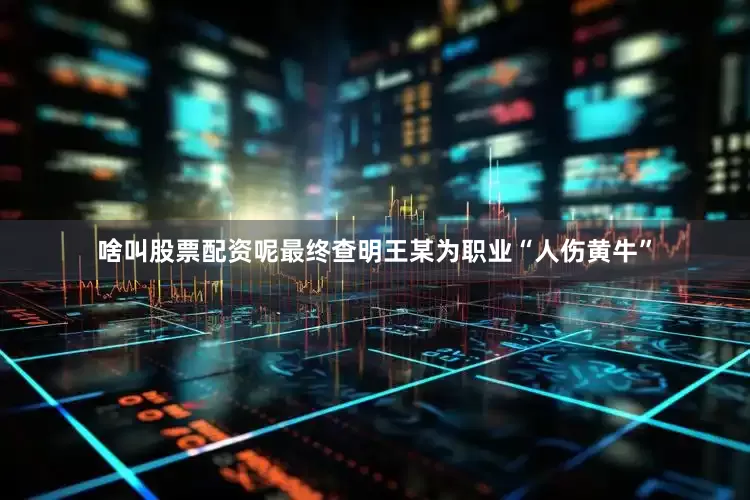 啥叫股票配资呢最终查明王某为职业“人伤黄牛”