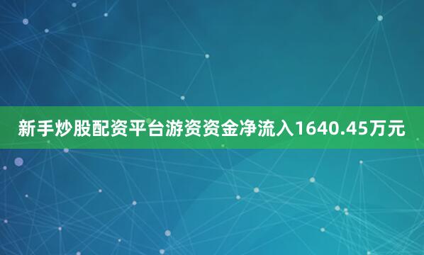 新手炒股配资平台游资资金净流入1640.45万元