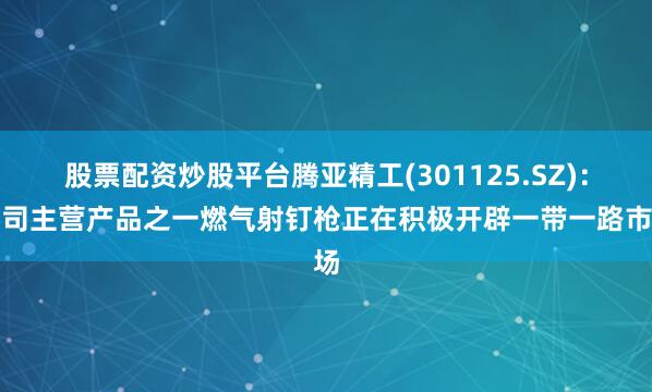 股票配资炒股平台腾亚精工(301125.SZ)：公司主营产品之一燃气射钉枪正在积极开辟一带一路市场